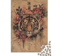 Rompecabezas De 1000 Piezas - Tiger Art Print Poster-5 Rompecabezas para Adultos Juguetes De Bricolaje Oferta De Decoración Perfecta como Regalos para Toda La Familia 70x50cm/1000pcs