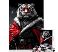 Rompecabezas de 1000 Piezas Tiger Crimson Warrior Juguetes antiestrés Regalos de Amigo Secreto Juego Educativo Lista de Deseos con Papá Noel tamaño 50x75cm