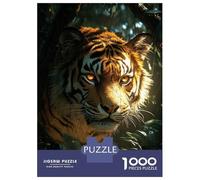 Rompecabezas De 1000 Piezas Tiger Portrait in Jungle Rompecabezas para Adultos Juego Práctico para Aliviar El Estrés Cumpleaños Y Navidad 38x26cm/1000pcs