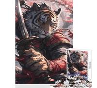 Rompecabezas de 1000 Piezas: Tiger Warrior Juguete Educativo Regalo de cumpleaños Juego práctico con póster a Juego y Hoja de Trivia (tamaño 50x75cm)