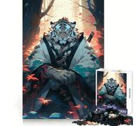 Rompecabezas de 1000 Piezas Tiger White Samurai para Adolescentes Ideal para desarrollar la concentración, Relajarse y Jugar con él Un Regalo Memorable (38x52cm)