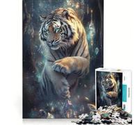 Rompecabezas de 1000 Piezas Tigre Blanco en el Bosque Juego Interactivo ejercita tu Mente y Tus Manos cumpleaños y Navidad 38x52cm