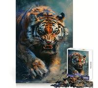 Rompecabezas de 1000 Piezas Tigre de Bengala Furioso para Adultos Ideal para ejercitar la Mente, Disfrutar de Momentos tranquilos y Relajarse Bordes Suaves Un Regalo entrañable (38x26cm)