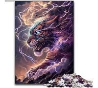 Rompecabezas de 1000 Piezas Tigre de fantasía cósmica. Rompecabezas de 1000 Piezas para Adultos. Un desafío para Adolescentes,diversión Familiar,Regalo de decoración para el hogar (tamaño 26x38cm).