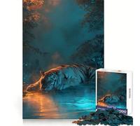 Rompecabezas de 1000 Piezas Tigre descansando Junto al Agua para Adultos Ayuda a Mejorar la Memoria y Calma la Mente Diseño, Montaje y Regalo Creativo (50x75cm)