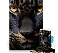 Rompecabezas de 1000 Piezas Tigre Negro Arte de Corte preciso,Juego de ingenio Regalo,Juego fácil de Jugar,Regalo Divertido de cumpleaños 38x52cm