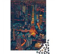 Rompecabezas De 1000 Piezas Tokyo Tower Night View Rompecabezas para Adultos Juegos Relajantes Análisis Y Lógica Cumpleaños Y Navidad 38x26cm/1000pcs