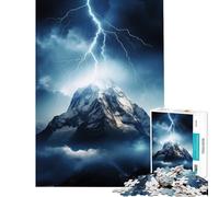 Rompecabezas de 1000 Piezas Tormenta Eléctrica Desafío de Inteligencia Mental Juguetes Adictivos Juegos Relajantes Decoración Perfecta Regalos de Amigo Invisible (Tamaño 75x50cm)