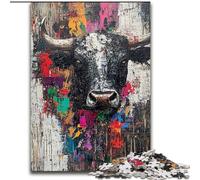 Rompecabezas de 1000 Piezas Toro de Oro Negro para Adolescentes Interacción Entre Padres e Hijos Que Reduce el estrés (26x38cm)