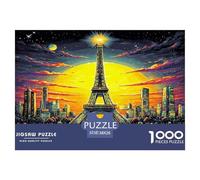 Rompecabezas De 1000 Piezas «Torre Eiffel_ París» para La Familia - Gran Desafío En Papel Ecológico, Juego De Ingenio para Adultos Y Niños 38x26cm/1000pcs