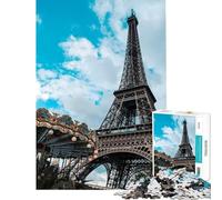 Rompecabezas de 1000 Piezas Torre Eiffel ﹨u Carrusel Desafío de Inteligencia Cerebral Juguetes adictivos Juegos Familiares Adecuado para Parejas Obra de Arte Regalo (tamaño 50x75cm)