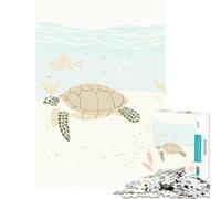 Rompecabezas de 1000 Piezas Tortuga Marina Nadando Juego práctico y Divertido Juguete Que fomenta la Paciencia Regalos artísticos Decoración del hogar Tamaño 38x52cm