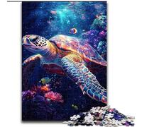 Rompecabezas de 1000 Piezas Tortugas de Fantasía para Adultos y Adolescentes Juego desafiante y Familiar Colección de Artistas Bellas Artes para Mayores de 14 años (26x38cm)