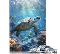 Rompecabezas de 1000 piezas "Tortugas marinas, paraíso de corales" para adultos - Puzzle, regalos para adolescentes - Rompecabezas de papel - Rompecabezas relajantes - Rompecabezas 38x26 cm/1000