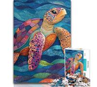 Rompecabezas de 1000 Piezas Tortugas para Adultos y Adolescentes ¡Cada Pieza es única! Un Juego desafiante y Divertido para Toda la Familia 75x50cm