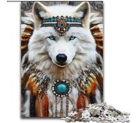 Rompecabezas de 1000 Piezas Tótem del Lobo, Ideal para Adolescentes y familias, Regalo Ideal para Las Fiestas (tamaño 50x75cm)