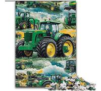 Rompecabezas de 1000 Piezas Tractor Collage para Adultos y Adolescentes Juego Relajante, Toda la Familia (26x38cm)