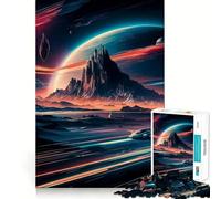 Rompecabezas de 1000 Piezas Tráfico Espacial para Adolescentes - Juguete de lógica Resistente - Entretenimiento - Bordes Transparentes - Arte Coleccionable 38x52cm