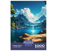Rompecabezas De 1000 Piezas Tranquil Mountain Lake Rompecabezas para Adultos Juego De Ingenio Carrera De Velocidad De Manos Cumpleaños Y Navidad 38x26cm/1000pcs