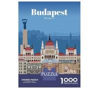 Rompecabezas De 1000 Piezas Travel to Budapest Rompecabezas para Adultos Juego De Ingenio Corte De Precisión Cumpleaños Y Navidad 38x26cm/1000pcs