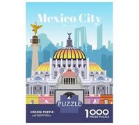 Rompecabezas De 1000 Piezas Travel to Mexico City Rompecabezas para Adultos Juegos Relajantes Decoración del Hogar Cumpleaños Y Navidad 38x26cm/1000pcs