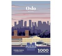 Rompecabezas De 1000 Piezas - Travel to Oslo Rompecabezas Juego De Ingenio Decoración De Pared Oferta como Regalos para Toda La Familia 38x26cm/1000pcs
