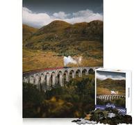 Rompecabezas de 1000 Piezas Tren Antiguo sobre un Puente, Ideal para Adolescentes Juguete cognitivo, pasatiempo Relajante Borde Premium Lista de Deseos de Papá Noel (38x26cm)