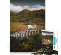 Rompecabezas de 1000 Piezas Tren Antiguo sobre un Puente para Adolescentes Ideal para Recordar Momentos tranquilos Corte Suave Regalo Elegante (50x75cm)