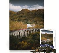Rompecabezas de 1000 Piezas Tren Antiguo sobre un Puente para Adolescentes Ideal para Recordar Momentos tranquilos Corte Suave Regalo Elegante (50x75cm)