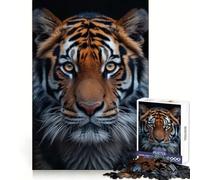 Rompecabezas de 1000 Piezas Tres Tigres para Adolescentes Juguete para desarrollar la lógica y la diversión Bordes Suaves Regalo Creativo 38x26cm