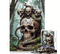 Rompecabezas de 1000 Piezas Trillizos de Calaveras del Bosque para Adolescentes Actividad de Ocio Que estimula el Pensamiento Claro Encaje Firme Regalo Ideal (50x75cm)