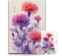 Rompecabezas de 1000 Piezas Trío de claveles etéreos para adolescentesJuego Interactivo de Pensamiento lógicoRegalo Ideal para Ocasiones especialesTamaño 38x52cm