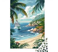 Rompecabezas De 1000 Piezas - Tropical Island Cruise Rompecabezas para Adultos Juguetes De Bricolaje Oferta De Decoración Perfecta como Regalos para Toda La Familia 38x26cm/1000pcs
