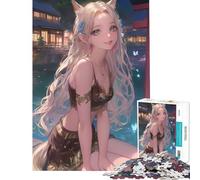 Rompecabezas de 1000 Piezas Twilight Fox Girl Elegance Relaxing Games Brain Intelligence Challenge Juguetes adictivos Regalos para Mujeres y Hombres Hand Speed Race (Tamaño 38x52cm)