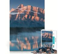 Rompecabezas de 1000 Piezas Two Jack Lake Canada Smooth Edge Play Focus Fun Game Cozy Time Play Birthday Game Gift (38x26cm)