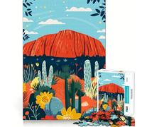 Rompecabezas de 1000 Piezas Uluru Australia Arte Flawless Fit Art Brain Boosting Play Rest Time Play Christmas Wall Art (38x52cm)