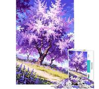 Rompecabezas de 1000 Piezas Un árbol de Lilas en Flor Rompecabezas para Adultos Juguete antiestrés Análisis y lógica Toda la Familia (tamaño 38x26cm)