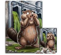 Rompecabezas de 1000 Piezas: Un Castor sudoroso Atrapado en una situación pegajosa Rompecabezas para Adultos Entretenimiento Relajante Navidad y decoración del hogar 1000 Piezas (75 x 50 cm)