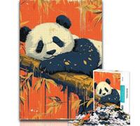 Rompecabezas de 1000 Piezas Un Lindo Panda gateando para Adultos y Adolescentes Juguete Educativo Intelectual y Relajante, decoración (38x26cm)