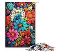 Rompecabezas de 1000 Piezas Un mar de Flores de Colores Rompecabezas de Madera para niños interacción Entre Padres e Hijos 1000 Piezas (38 x 26 cm)