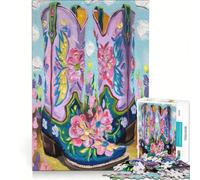 Rompecabezas de 1000 Piezas: Un par de Botas ricamente Decoradas, Juego práctico, interacción Entre Padres e Hijos, colección de Artistas, Bellas Artes 38x52cm