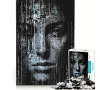 Rompecabezas de 1000 Piezas: Un Rostro en código Binario Juego práctico para la interacción Entre Padres e Hijos Colección de Artistas Bellas Artes 38x52cm