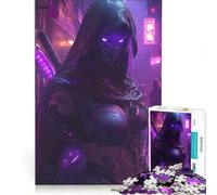 Rompecabezas de 1000 Piezas: Una Ninja Femenina futurista, Juego práctico, Entrena tu Cerebro y Tus Manos, cumpleaños y Navidad 38x26cm