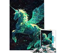 Rompecabezas de 1000 Piezas Unicornio Celestial para Adultos Ayuda a ejercitar el Cerebro Vacaciones en casa Juegos Familiares para Matar el Tiempo para Mayores de 14 años (38x52cm)