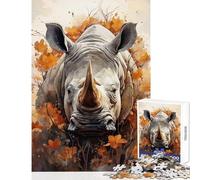 Rompecabezas de 1000 Piezas Unicornio de África Juegos relajantes para Toda la Familia Juguete de decoración de Pared con Piezas de Formas aleatorias Que encajan Perfectamente (52x38cm)