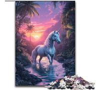 Rompecabezas de 1000 Piezas Unicornio de la Jungla para Adultos 1000 Piezas Una Divertida Actividad de Juego Familiar (tamaño 26x38cm)