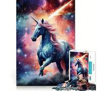 Rompecabezas de 1000 Piezas Unicornio en Nebulosa y Estrella - Juguete de desafío Mental - Troquelado de Alta precisión - Divertido Reto para el Tiempo de Espera (38x26cm)