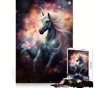 Rompecabezas de 1000 Piezas Unicornio Espacial en Nebulosa para Adultos y Adolescentes Juguete Mental para Relajarse y calmar Regalo 38x52cm