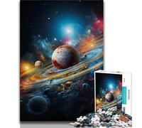 Rompecabezas de 1000 Piezas Universo Colorido para Adultos y adolescentesAyuda a ejercitar el cerebroJuguetes adictivos para Cultivar la pacienciaJuego de desafío único38x26cm