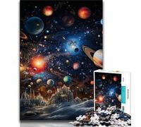 Rompecabezas de 1000 Piezas Universo Colorido para Adultos y adolescentesJuegos educativos, decoración del hogar, Regalo para Toda la Familia, 38x26cm